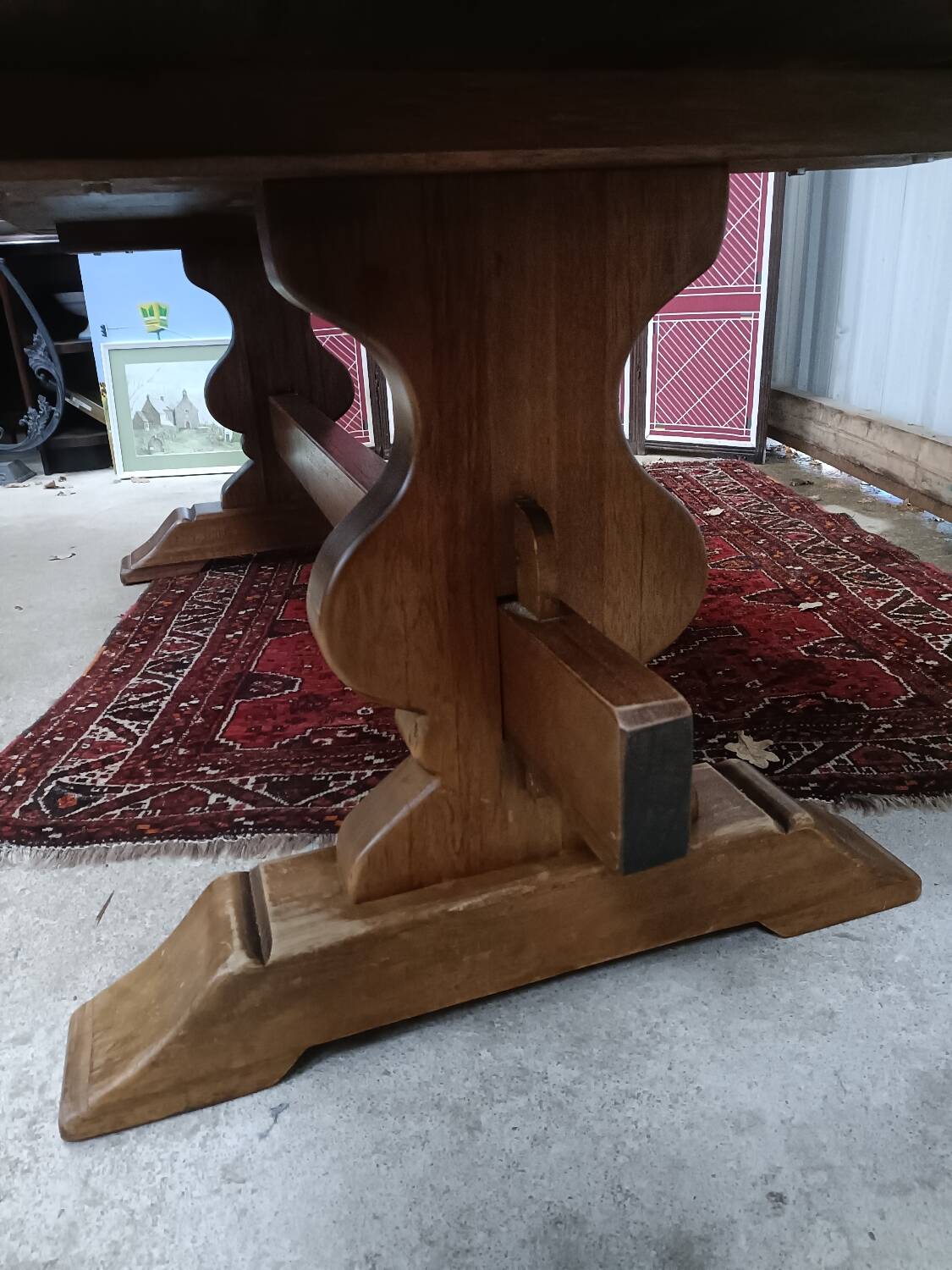 Solid wood monastery table