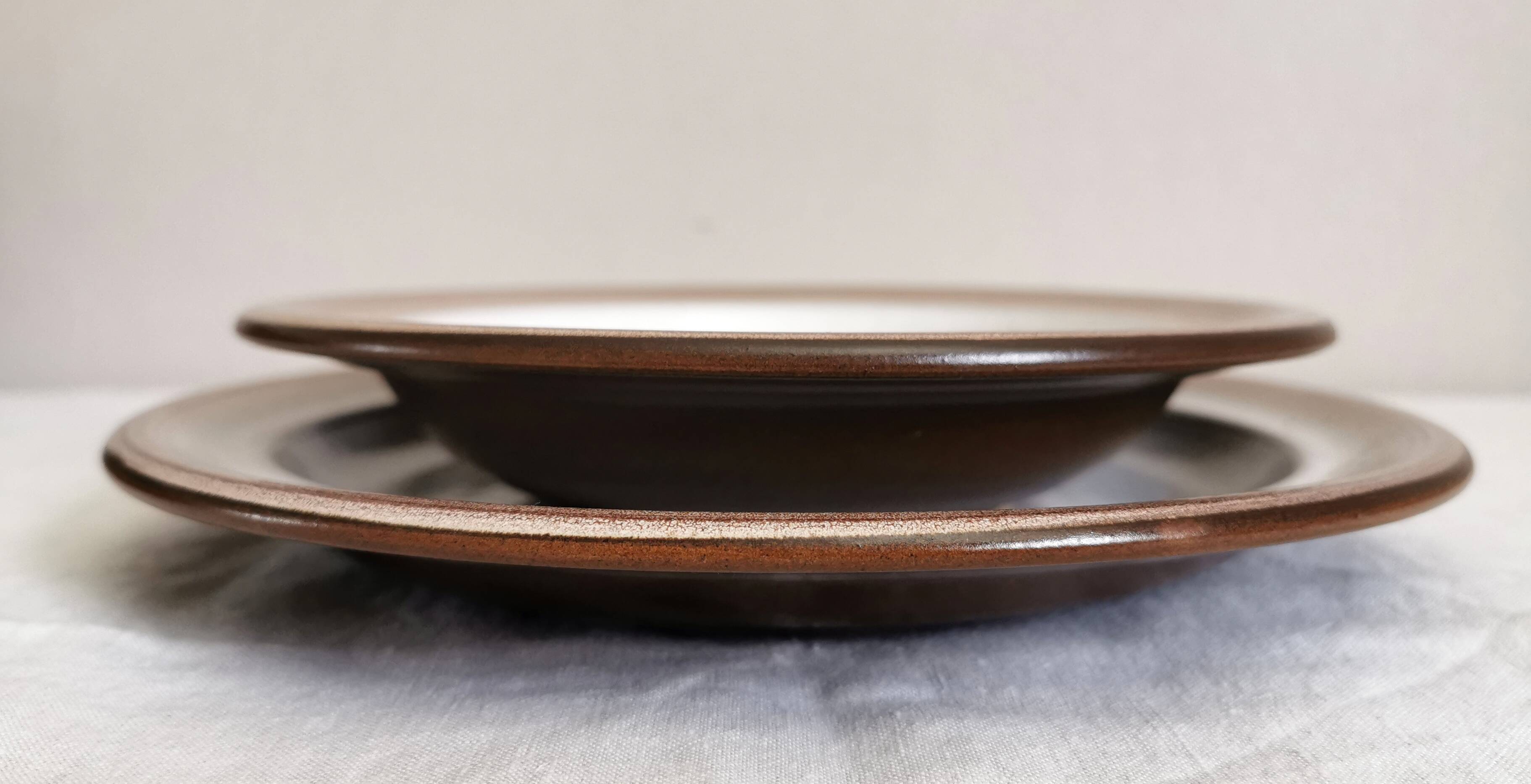 Niderviller Fonteneige service 10 flat plates 10 soup plates
