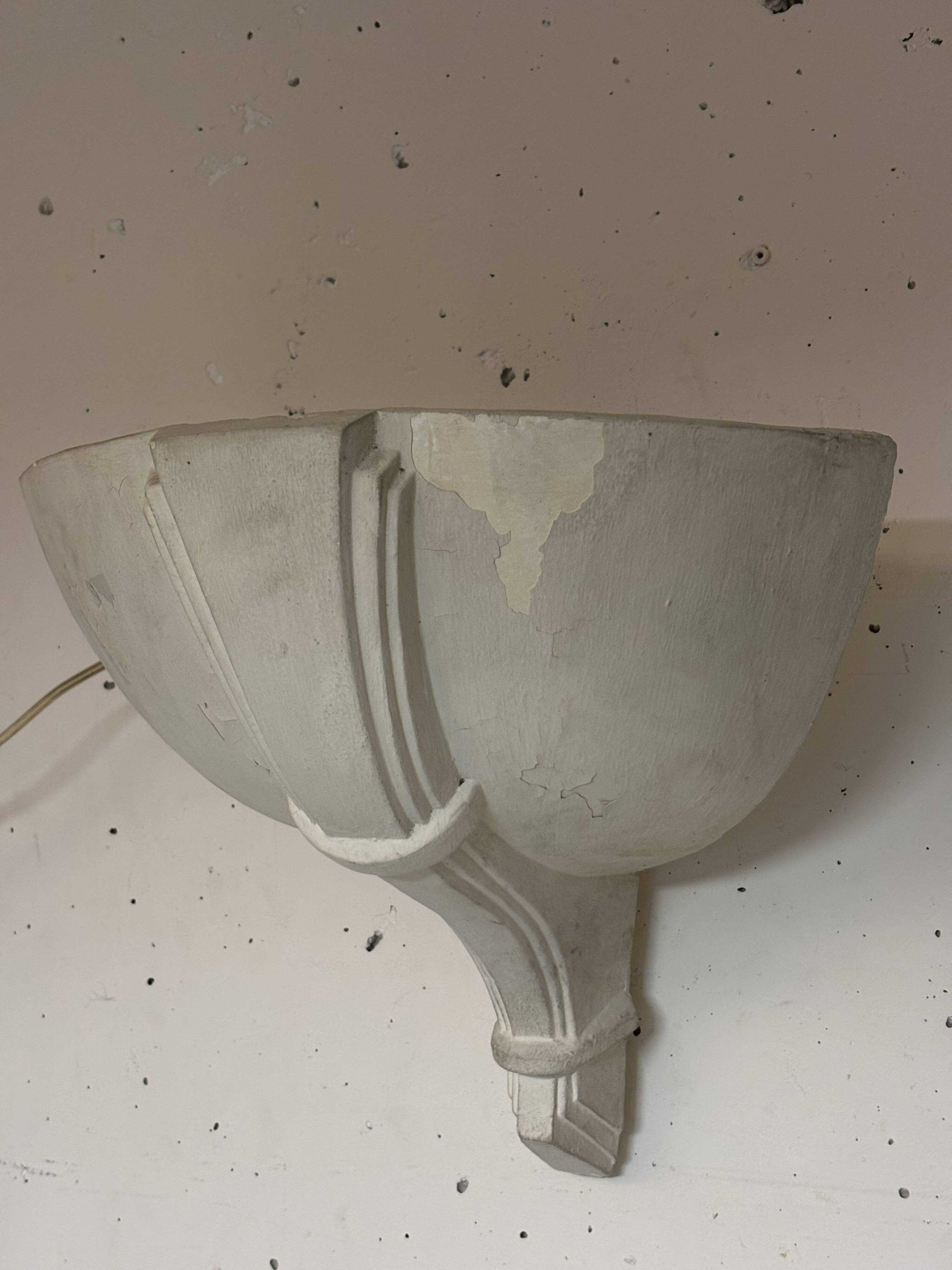 1940 plaster corner sconces