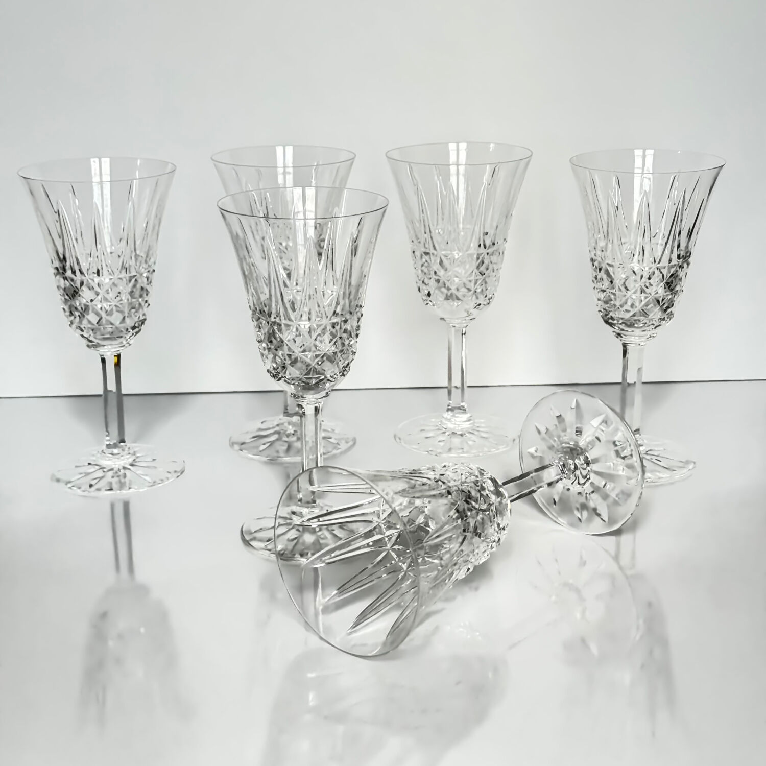 6 Saint-Louis crystal water glasses | Tarn model | 1960s