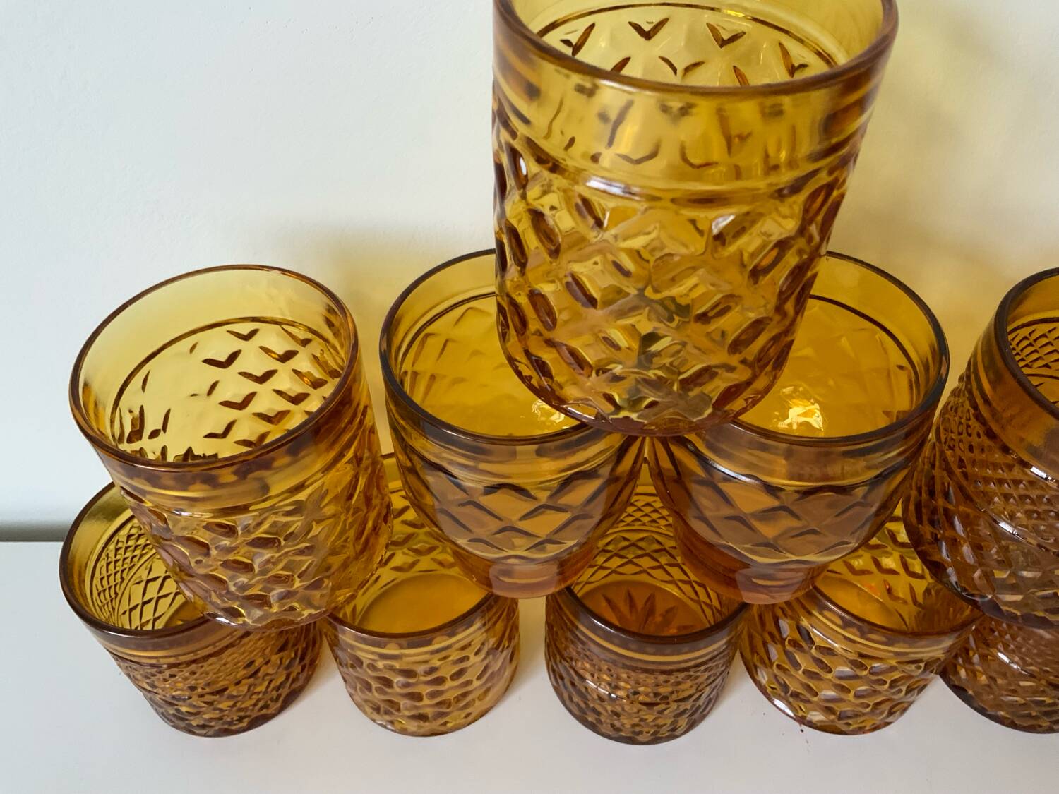 Vintage amber glasses