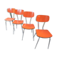 4 chaises formica orange