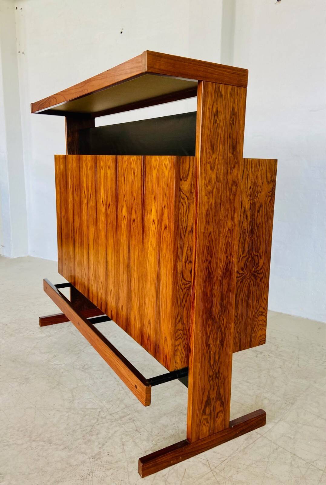 Mid-century rosewood bar and stools by Niels Erik Glasdam Jensen 1960s