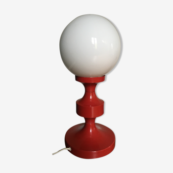 Lampe boule de table vintage métal laqué