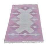 Scandinavian rug Rollakan, 50s, pink Sweden 138x185cm