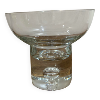 Bougeoir en cristal bullé