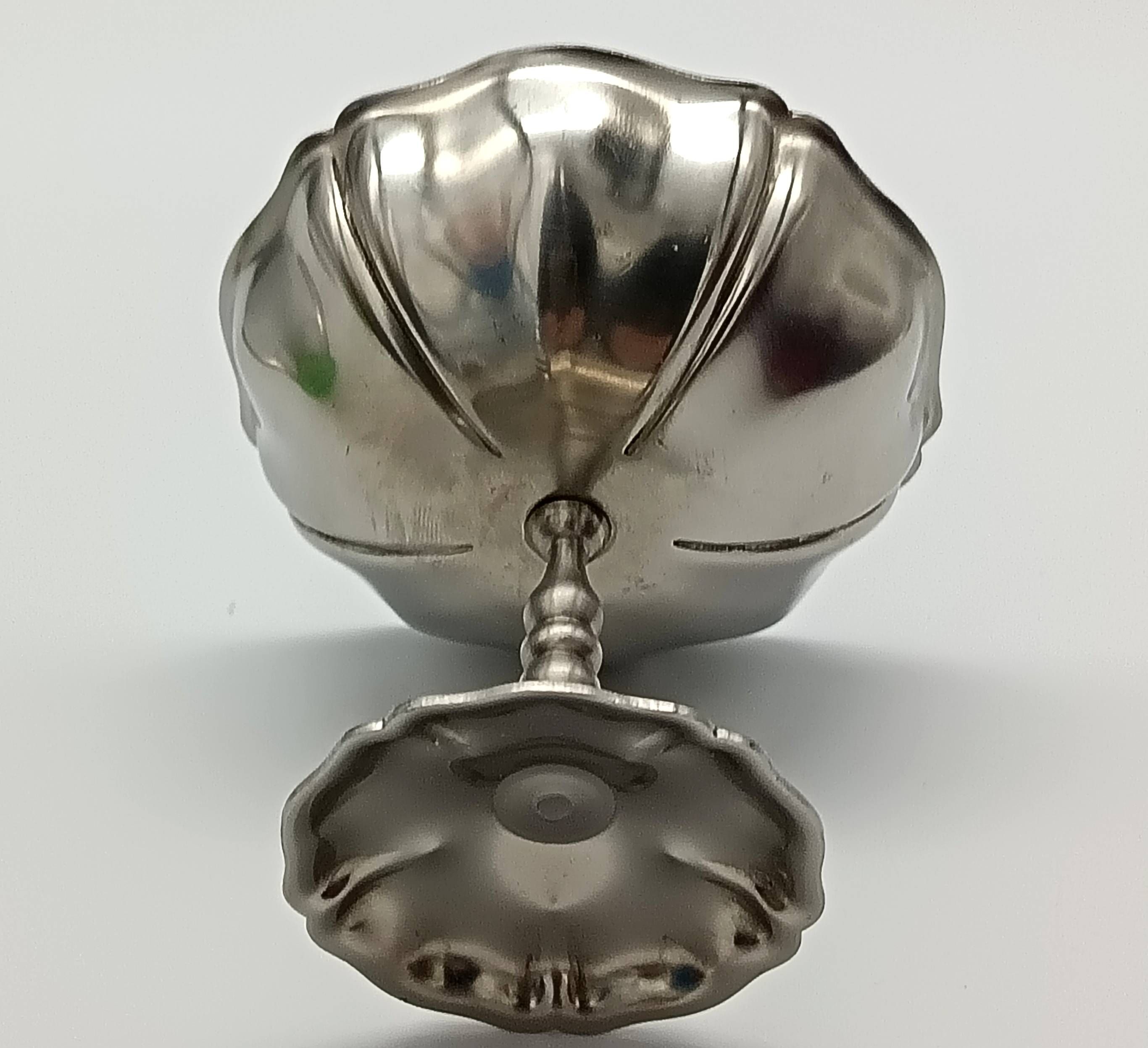 6 STAINLESS STEEL ICE CREAM CUPS, vintage, Le Grün Du vert Orfèvres