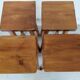 4 tabourets de bar bois vintage