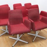 Suite of 8 office armchairs