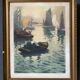 Lithograph Fernand-Marie-Eugène Le Gout-Gérard Bretonne Barque n°185