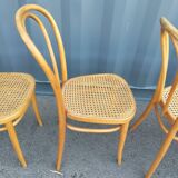 6 chaises cannées ancien bistrot vintage