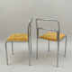 Chrome Bauhaus chair from the 70s – velvet seat (multiple available)