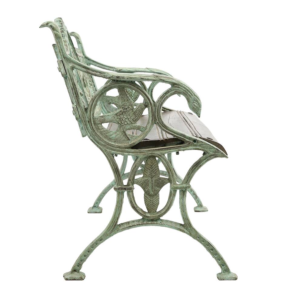 Cast iron and wood garden bench