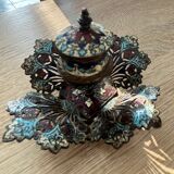 Encrier en email cloisonné