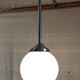 Opaline globe pendant light - mid-20th century