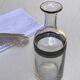 Glass and pewter screw carafe, early 20th century