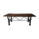 Table industrielle avec plateau d’établi