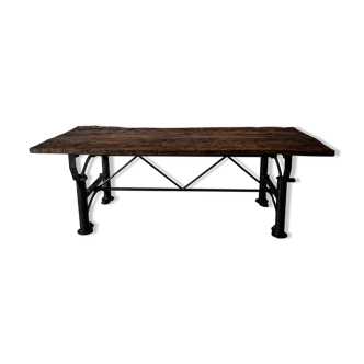 Industrial table with workbench top