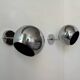Pair of adjustable wall lights, chromed metal, France 1970