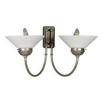 Vintage wall light in metal and glass, design, Italy, 1960s