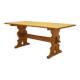 Solid oak dining table, Danish design, 1960s