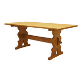 Table à manger en chêne massif, design danois, années 1960