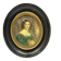 Antique Miniature Oil Painting of a Female Portrait, Late 19th Century
