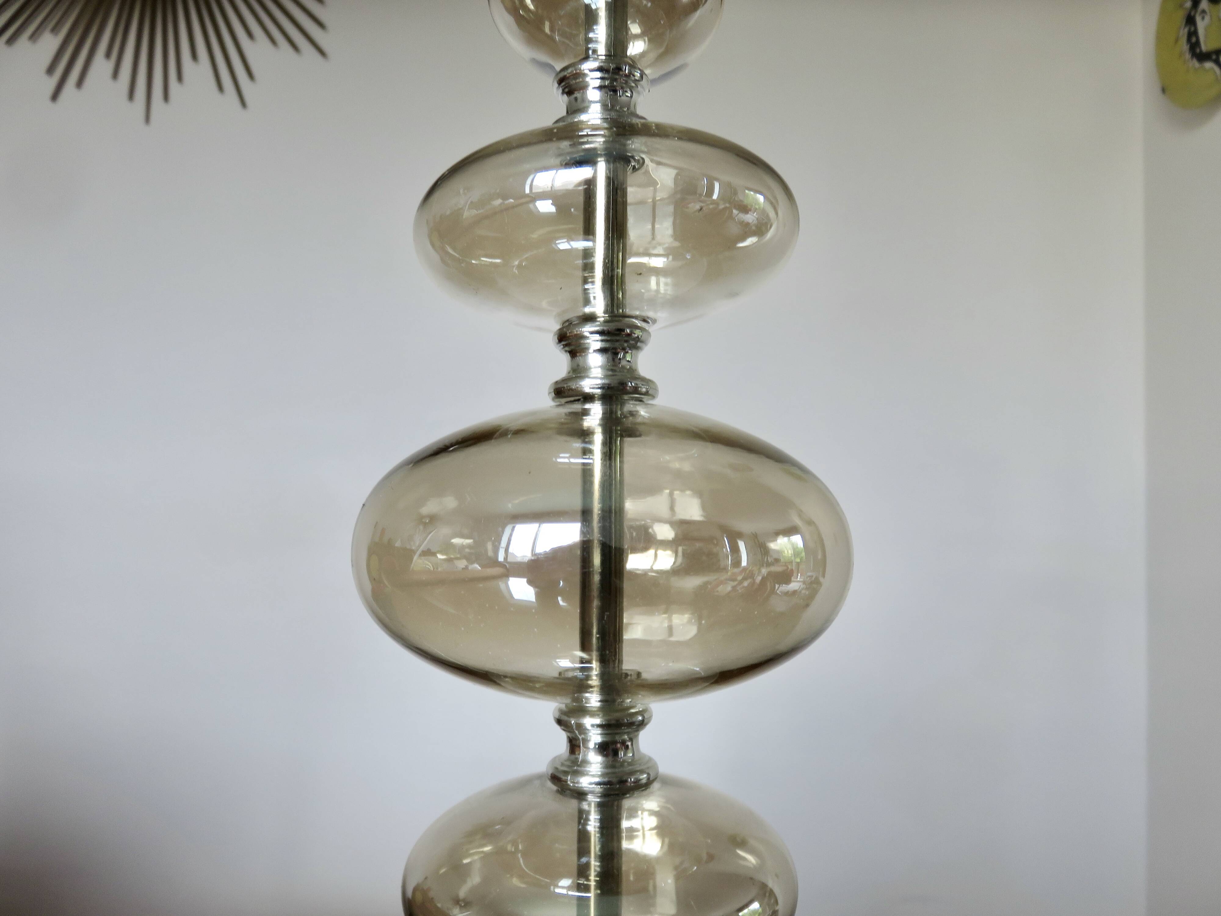 Amber crystal lamp, 1990s