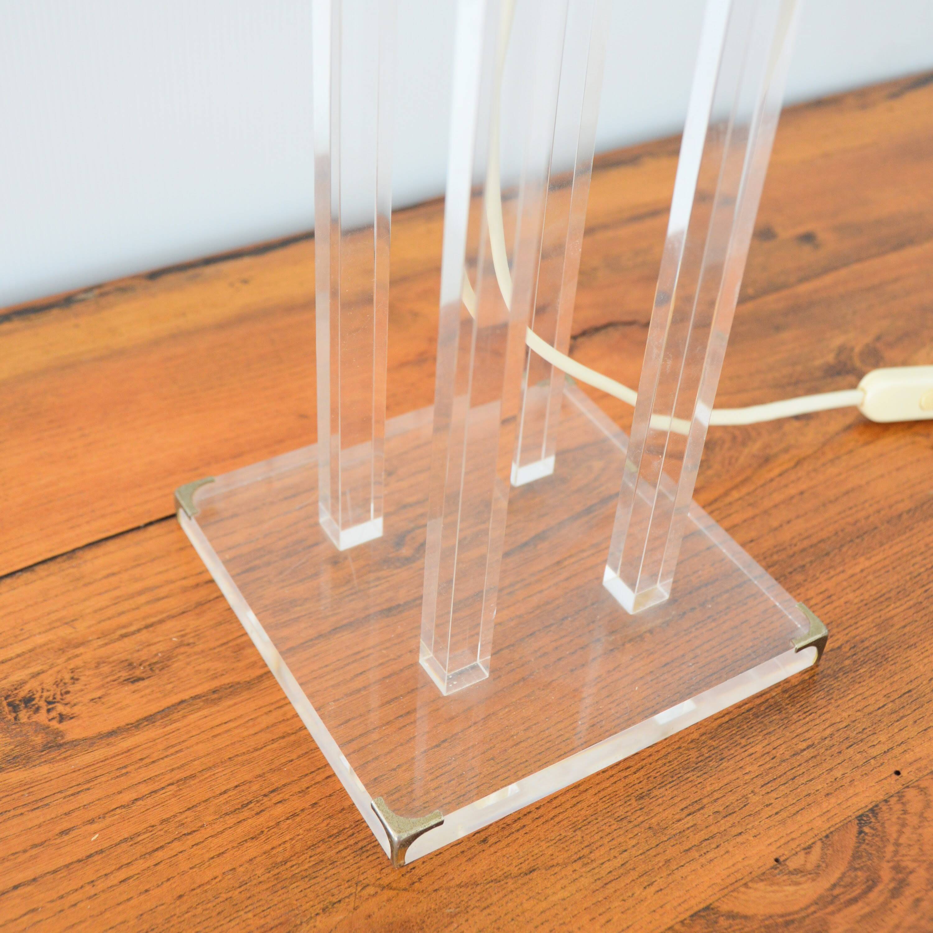Table lamp » Crystal » David Lange vintage 1970s