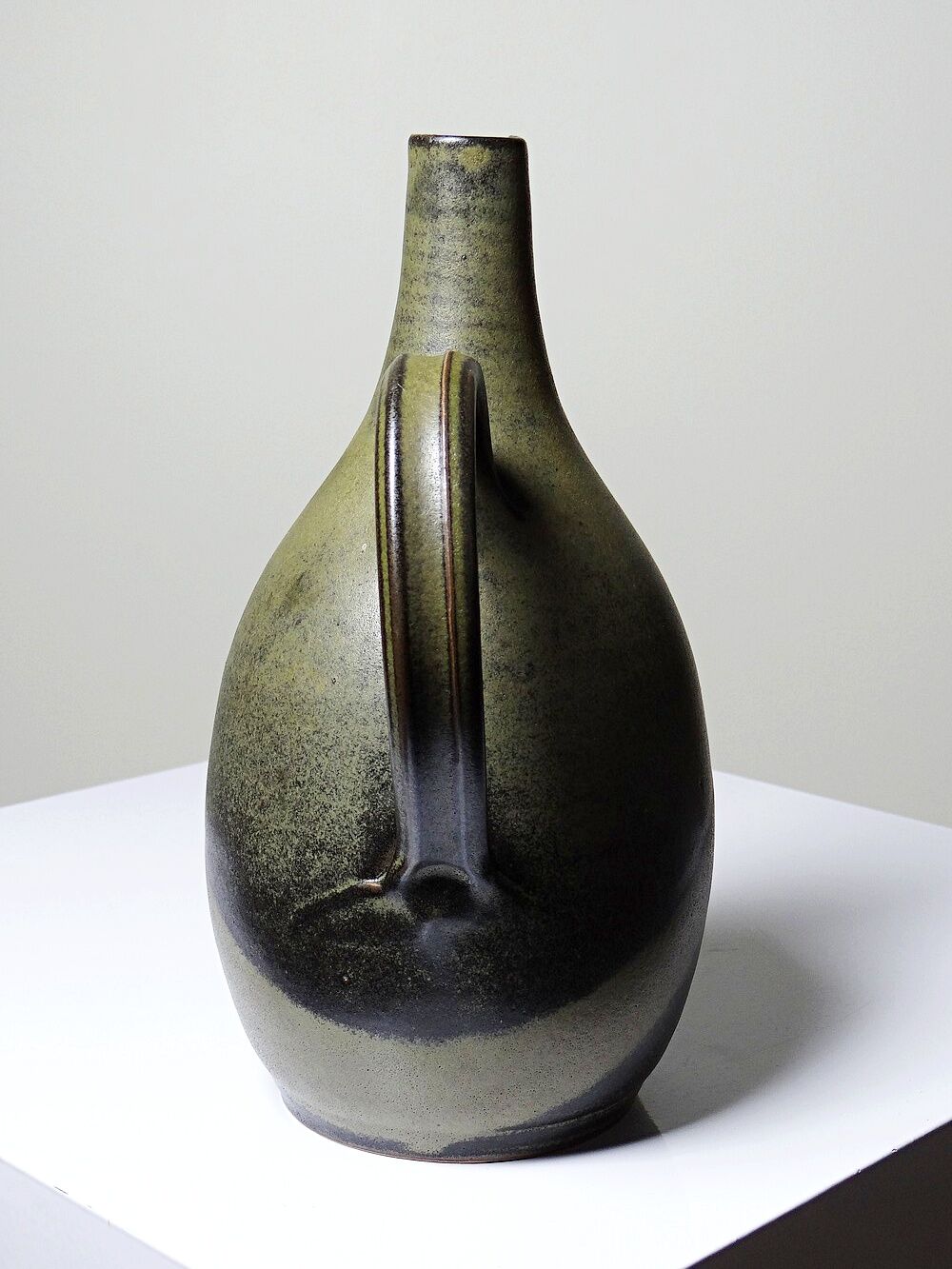 Vintage 1960s-1970s enamelled stoneware pear jug/pitcher