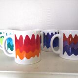 Series of 6 mugs design waecht ersbach 70s