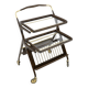 Cesare Lacca Mid-Century Modern Italian Walnut Brass Bar Cart by Cassina