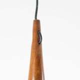 Suspension in opaline and teak, 1970s