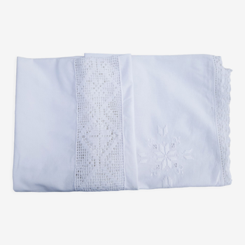 Rectangular cotton tablecloth embroidered