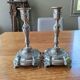 Pair of antique silver-plated candlesticks
