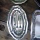 Small vintage platters and presentation forks