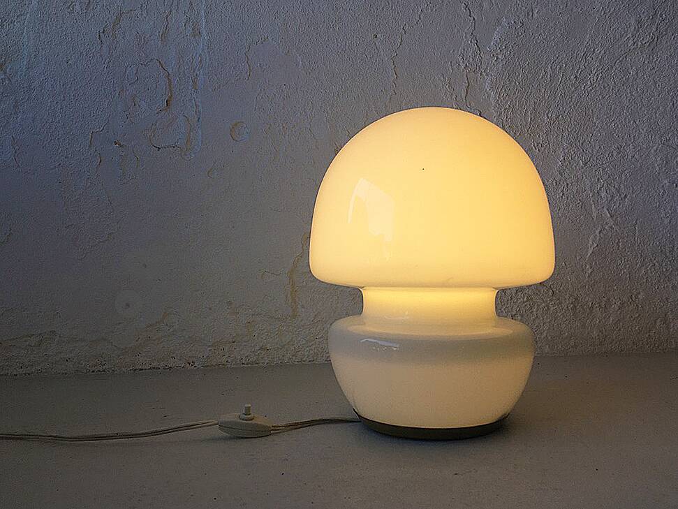 Opaline table lamp, Italy, 1970s