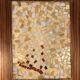 Louis Van Teeffelen teak coffee table with mosaic inlay