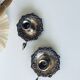 Pair of silver metal candlesticks
