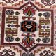 Old Turkish Kazak rug 90x115 cm vintage tribal, square medium 2574
