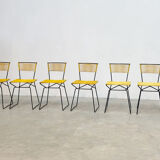 Set of six 'Spaghetti' dining chairs