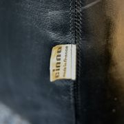 De Pas, D'Urbino and Lomazzi sofa, France, 1980s, black leather, Cinna