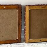 Pair of VINTAGE Rattan MIRRORS