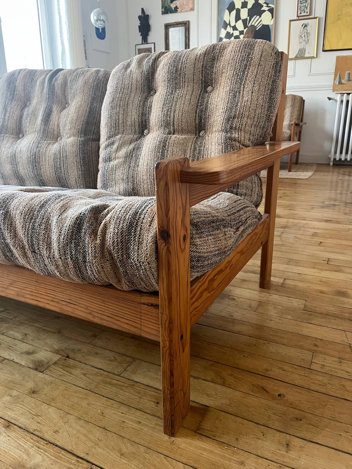 Vintage pine bench