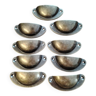 Poignées meubles coquille x9 - Meuble de métier