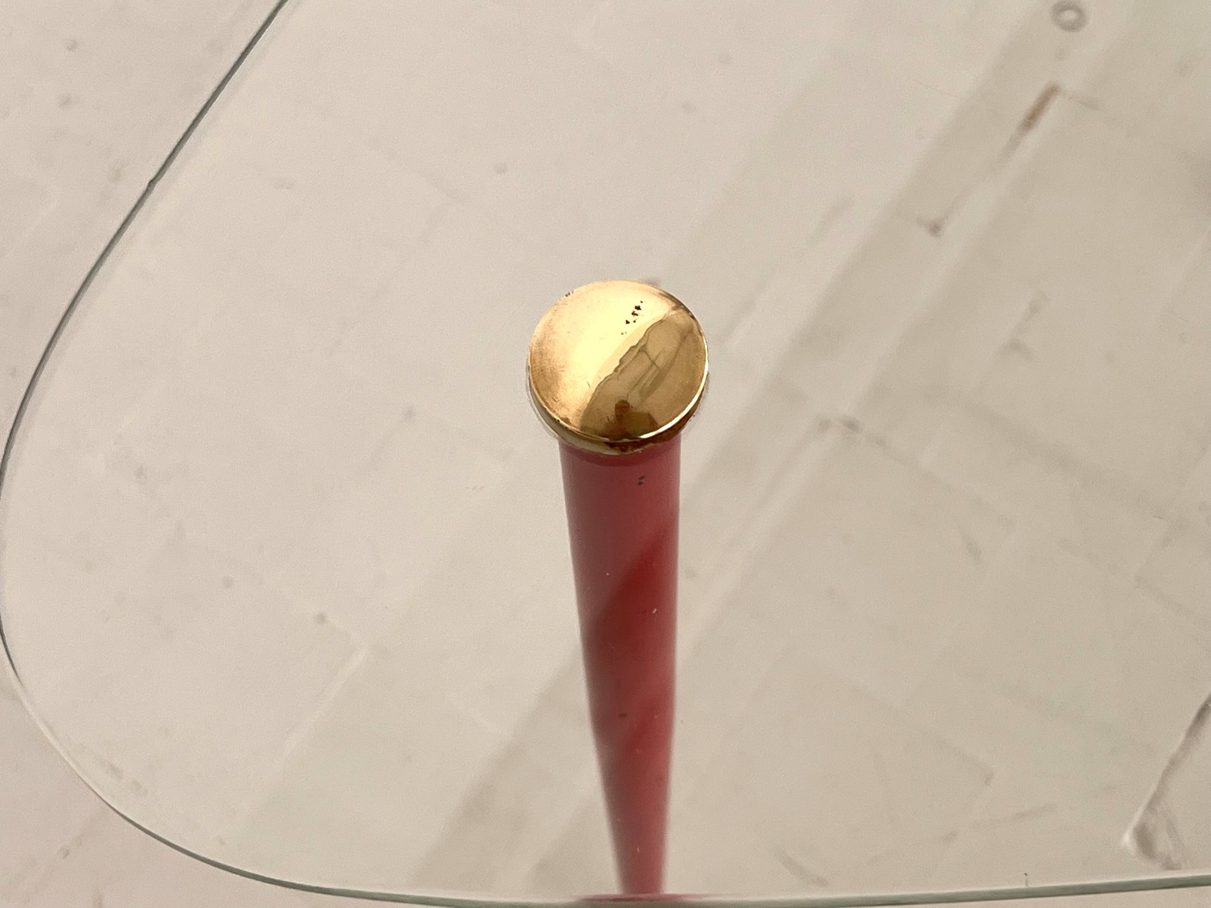 Italian Arlecchino Side Table in Glass by Edoardo Paoli for Vitrex