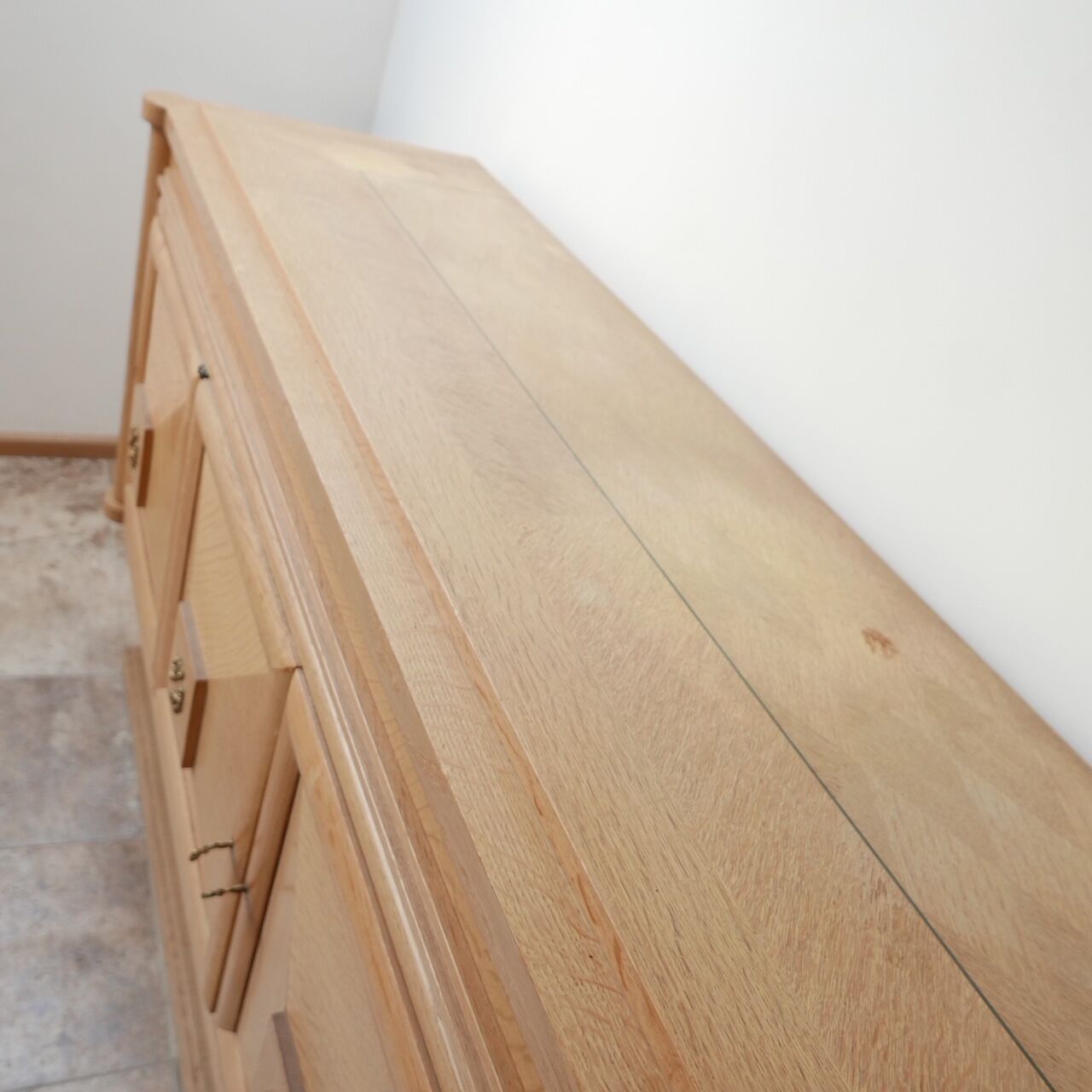 Mid-century blonde french credenza