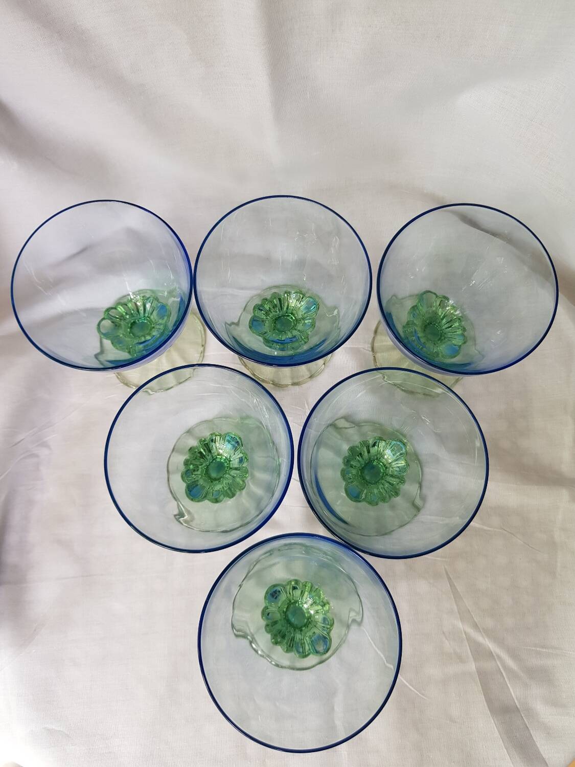 Set de 6 grands verres à eau Bormioli Rocco Bahia bleu vert