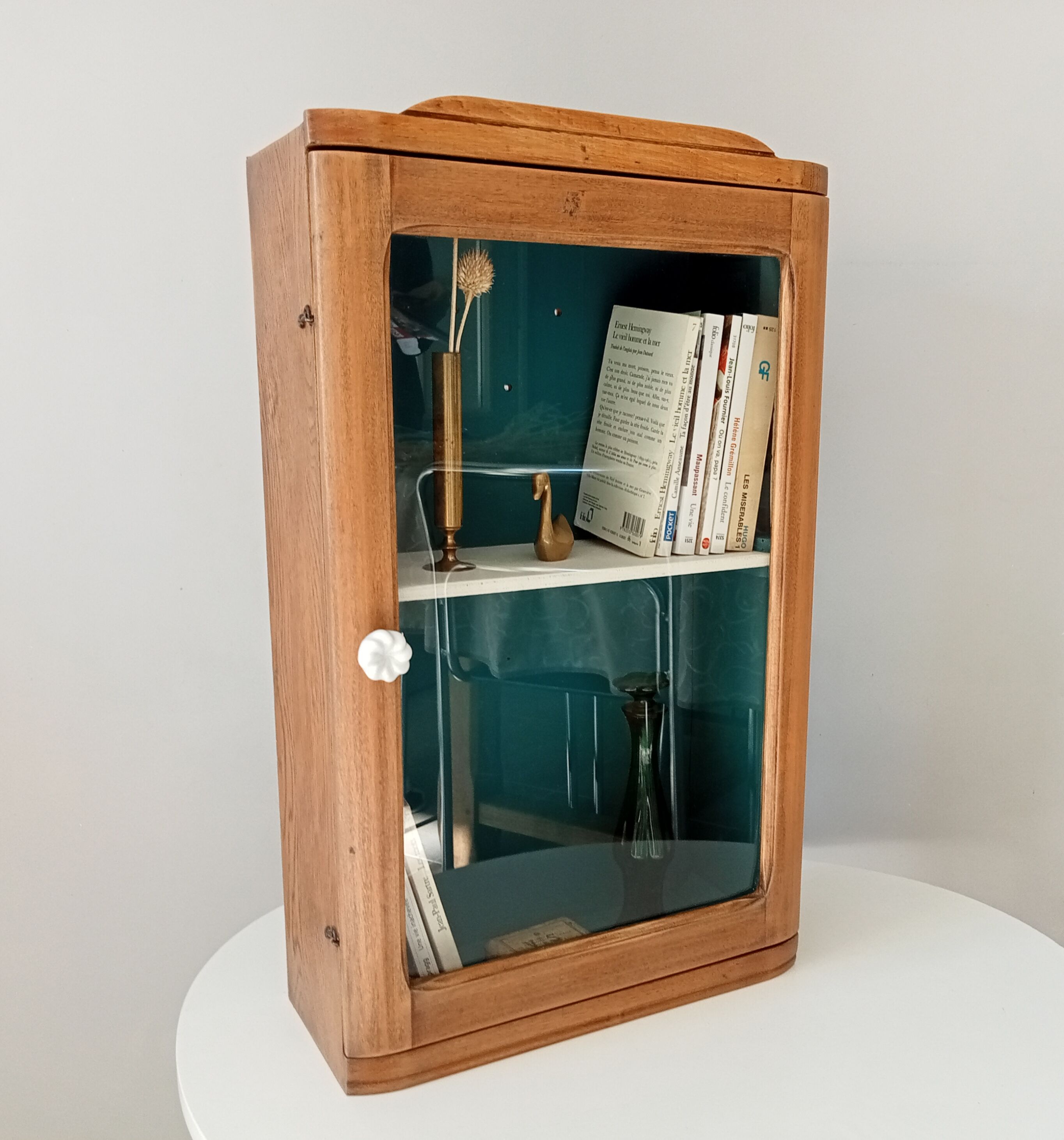 Vintage medicine cabinet in walnut 40/50s