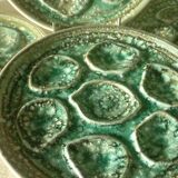 ceramic oyster plates France mousse model